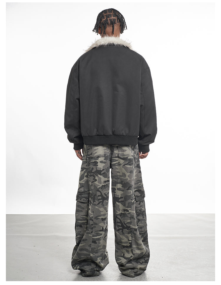 F3F Select Faux Fur Lining Bomber Jacket