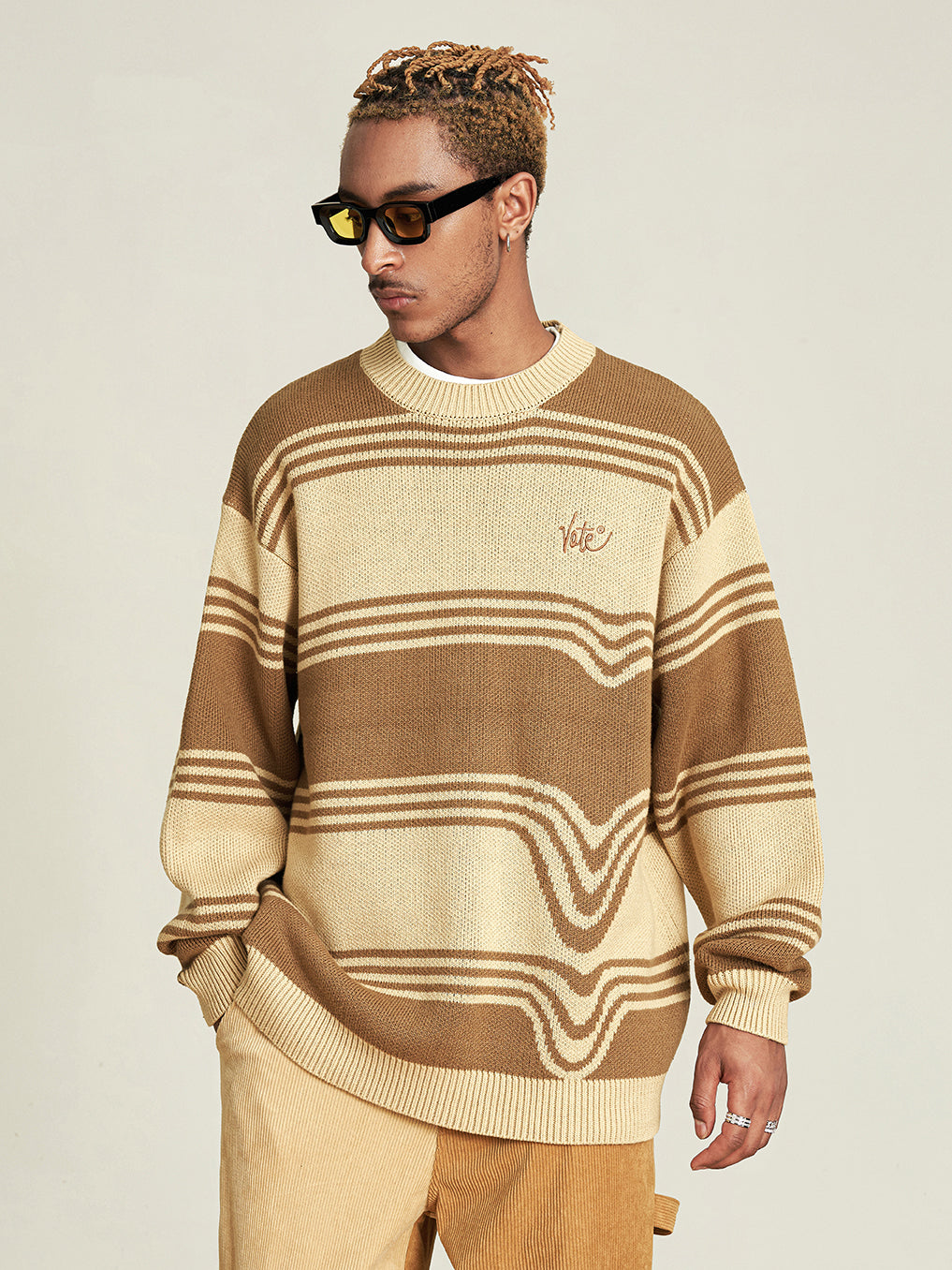 VOTE Classic Striped Knit Sweater