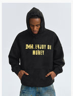 MEDM Basic Letter Logo Suede Hoodie