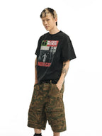 NOVACAM Vintage Rock Washed Black Stitch Tee