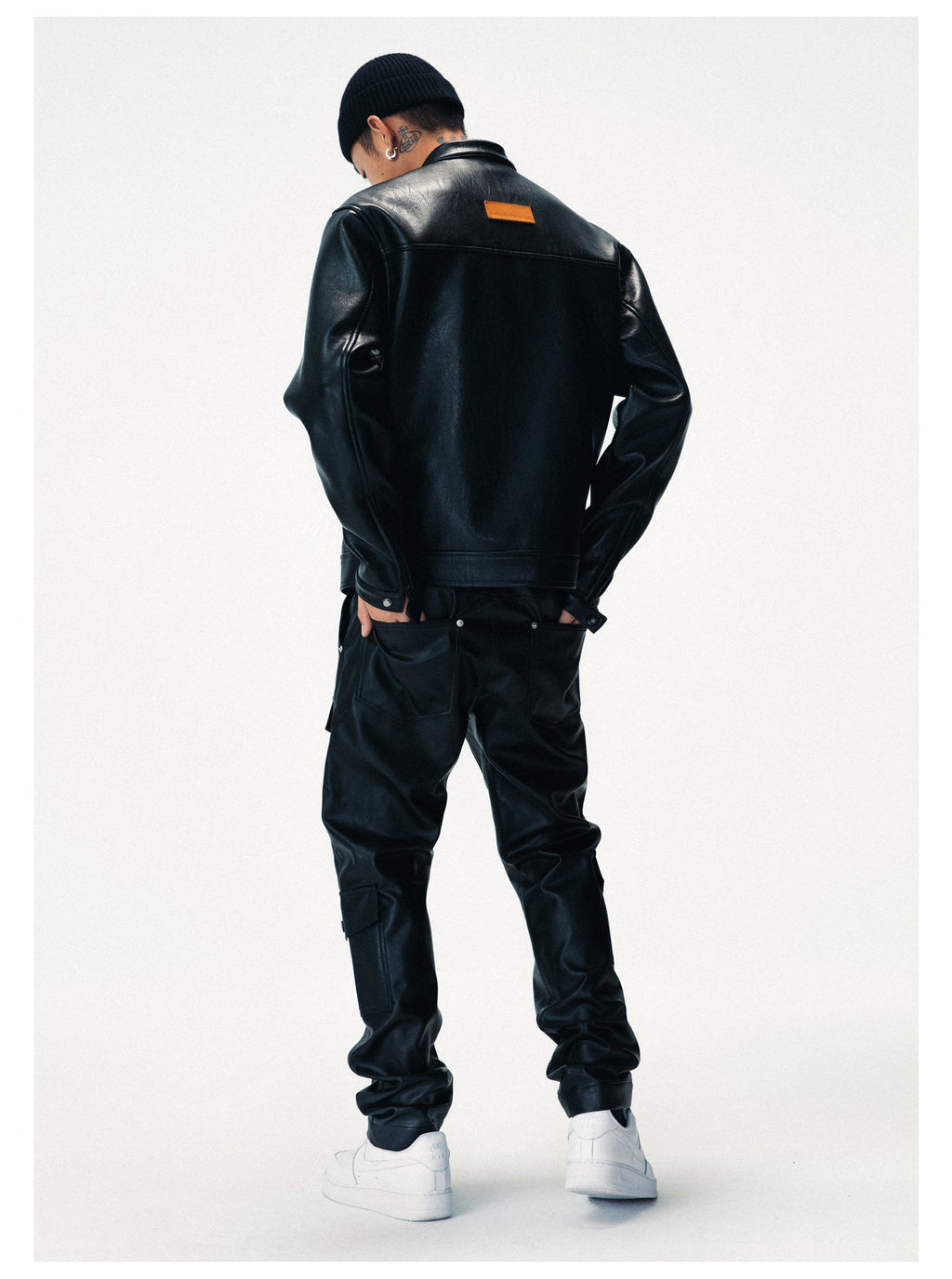 ANTIDOTE LOGO Motorcycle PU Leather Jacket