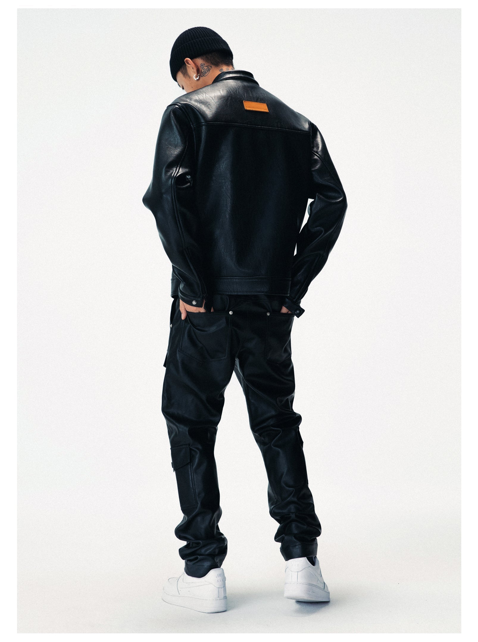 ANTIDOTE LOGO Motorcycle PU Leather Jacket