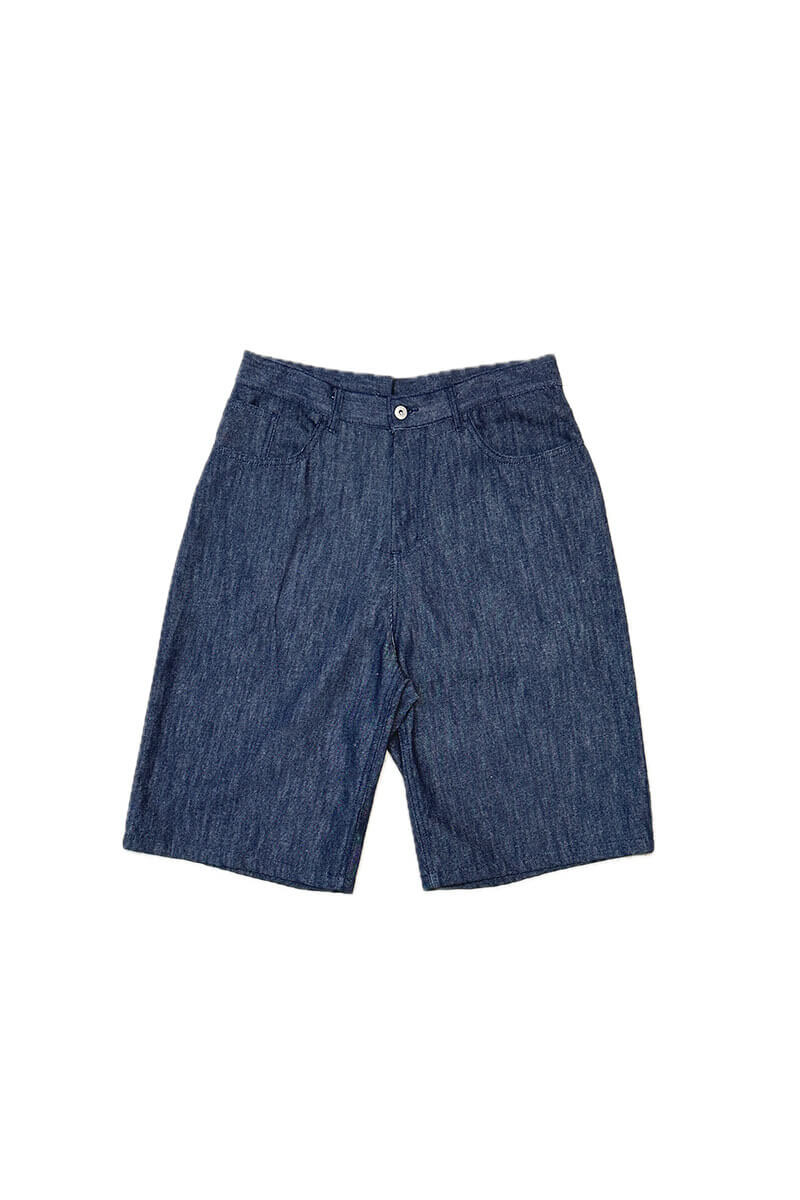 LIBERAFIT Raw Denim Below Knee Shorts