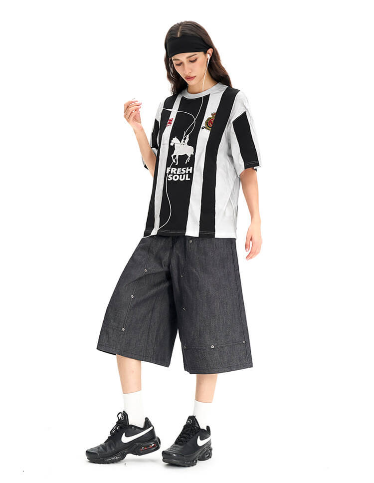 F3F Select Hand Painted Stripe Short Sleeve Soccer Tee