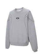 F2CE Pleated Splicing Embroidered Logo Sweatshirt