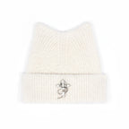 Small Town Kid Cat Ears Metal Logo Beanie