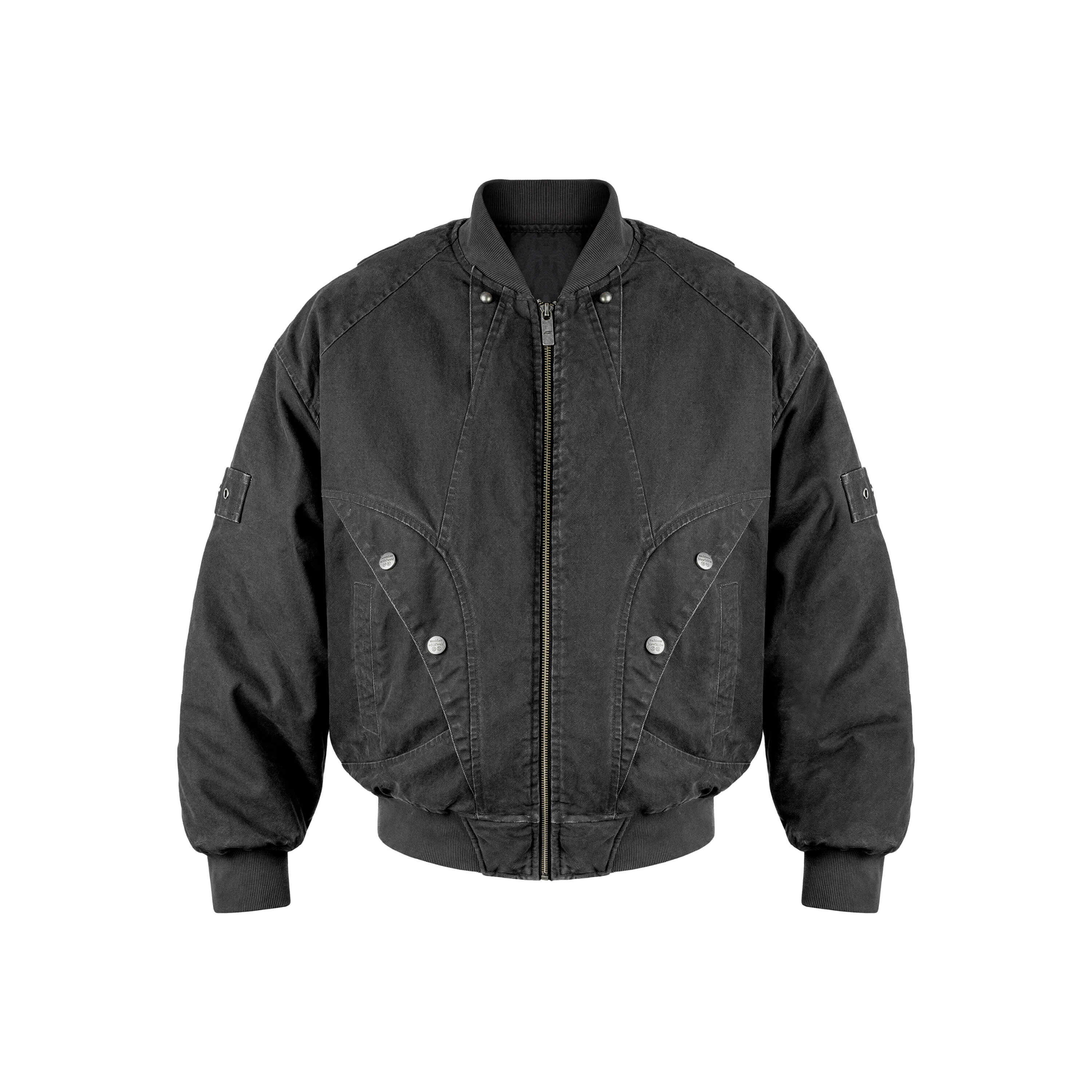 ANTIDOTE Deconstructed Washed Canvas Bomber Jacket