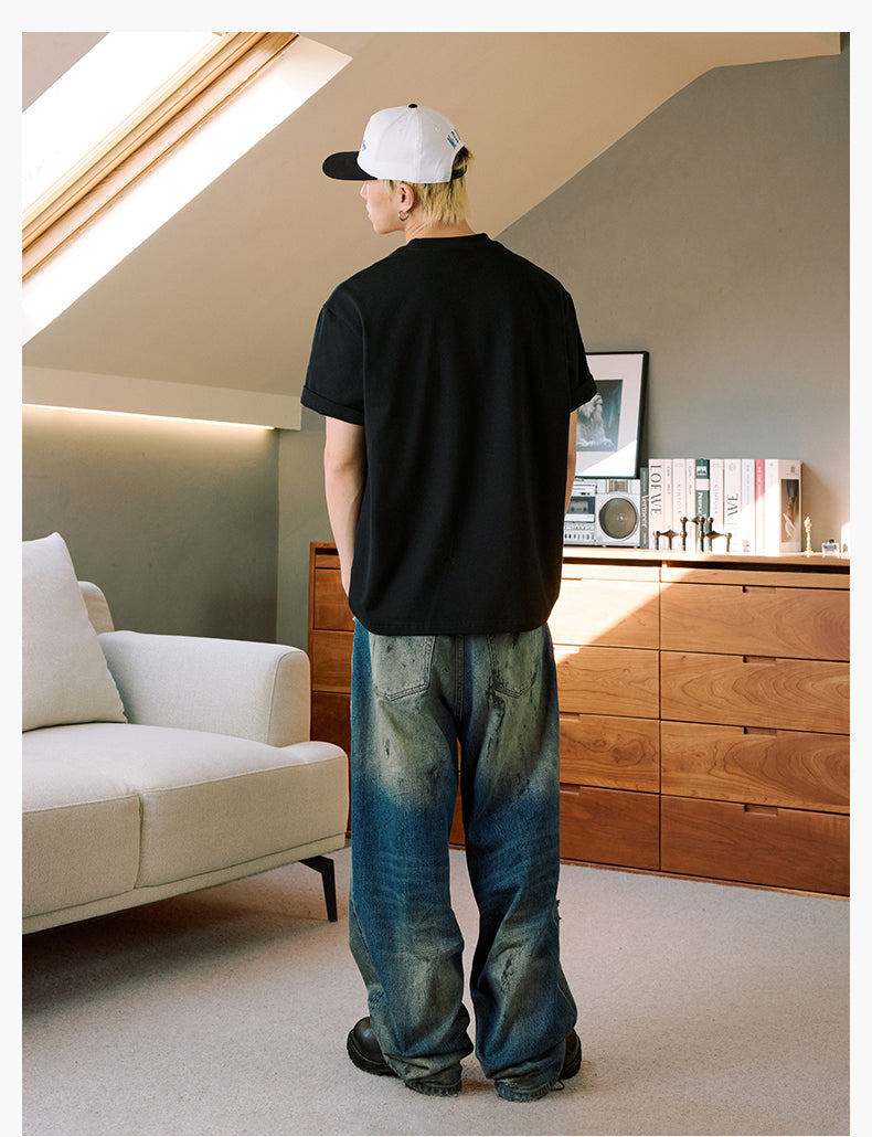 MEDM Pearl Lace Patch Embroidery Tee