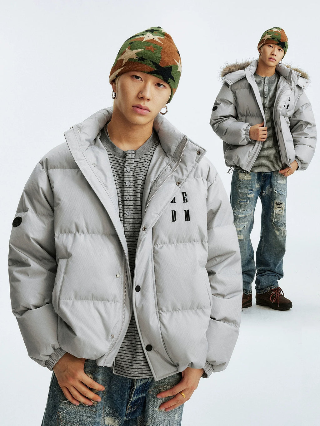 MEDM Detachable Fur Hooded Down Jacket