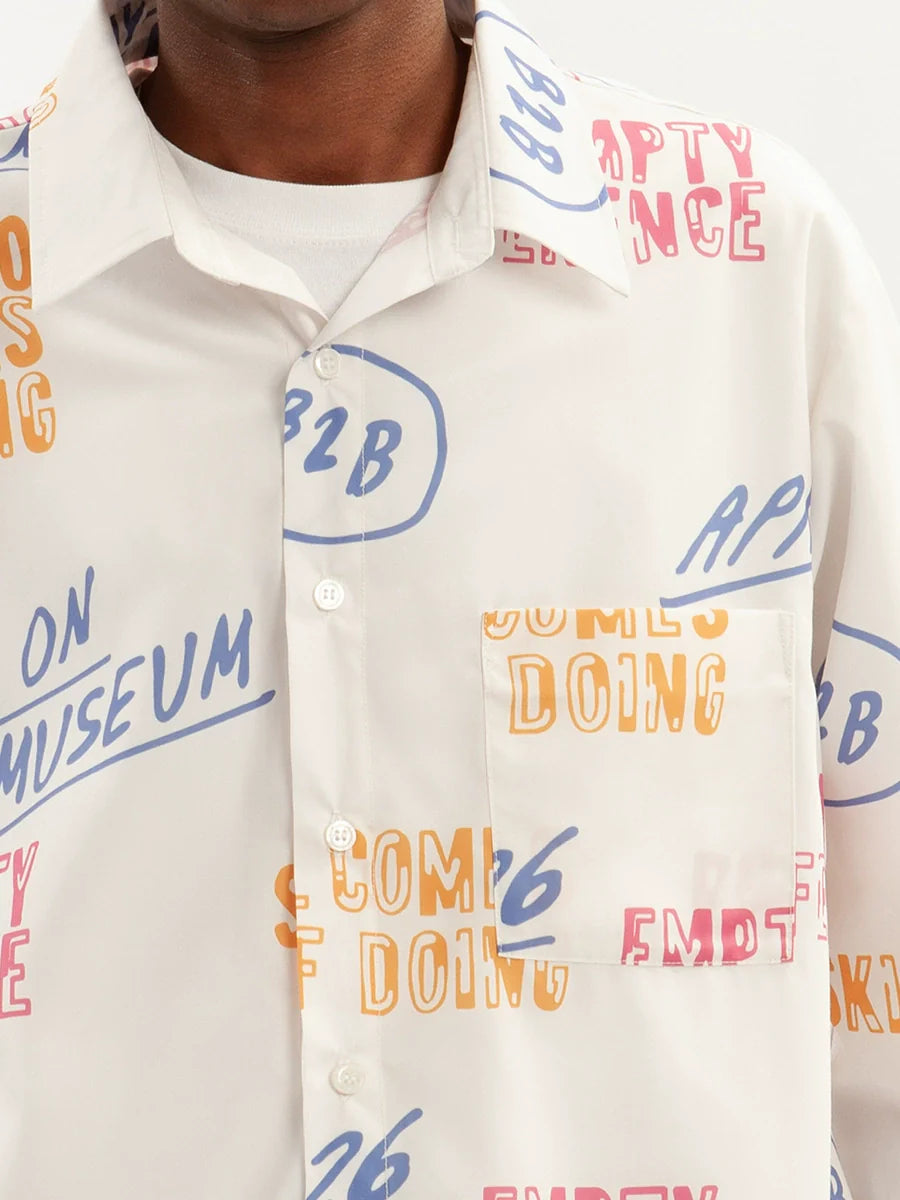 EMPTY REFERENCE Vintage Slogan Long Sleeve Shirt
