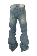 KARMANISTIC Cutoff Washed Flared Jeans
