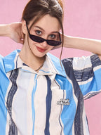 EMPTY REFERENCE Art Stripe Painting Short Sleeve Shirt