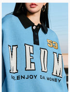 MEDM Patchwork Striped Elbow Knit Sweater