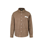 S45 Plaid Pearl Button Logo Long Sleeve Shirt