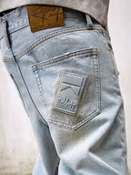 Remedy Back Pocket 3D Design Washed Hole Jeans