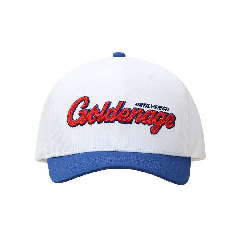 UNTILWERICH 3D Embroidered Corduroy Baseball Cap