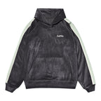 JUST VIBE Side Stripe Velvet Hoodie