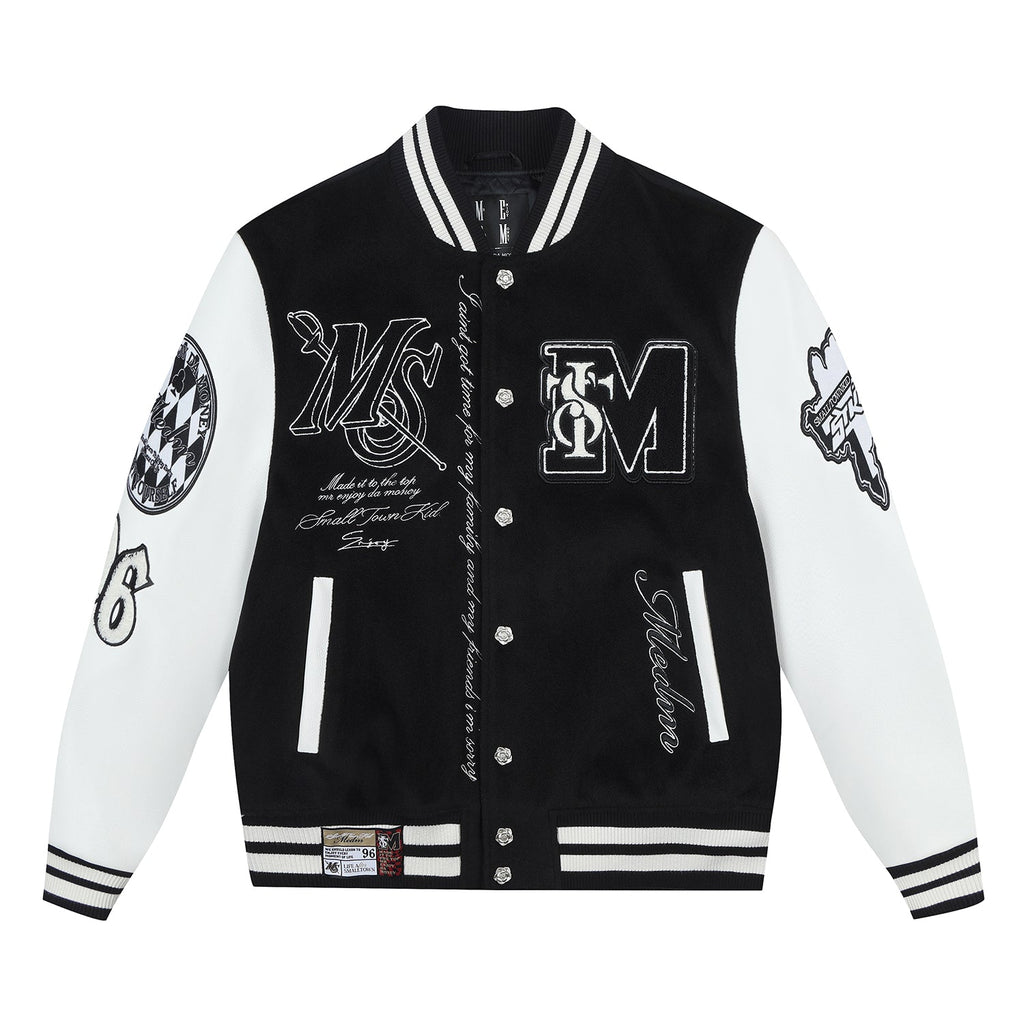 MEDM x STK Patch Embroidery Varsity Jacket