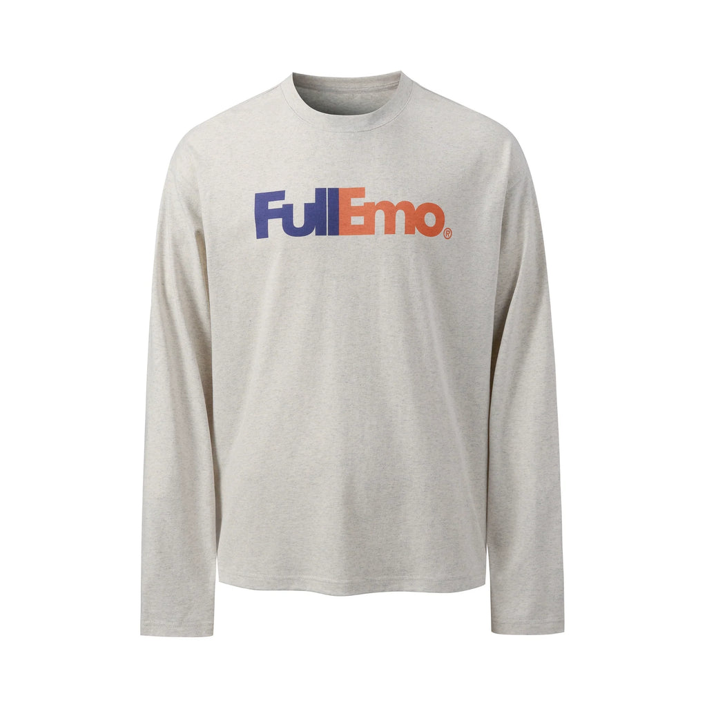 NOVACAM Vintage Playful Logo Long Sleeve Tee