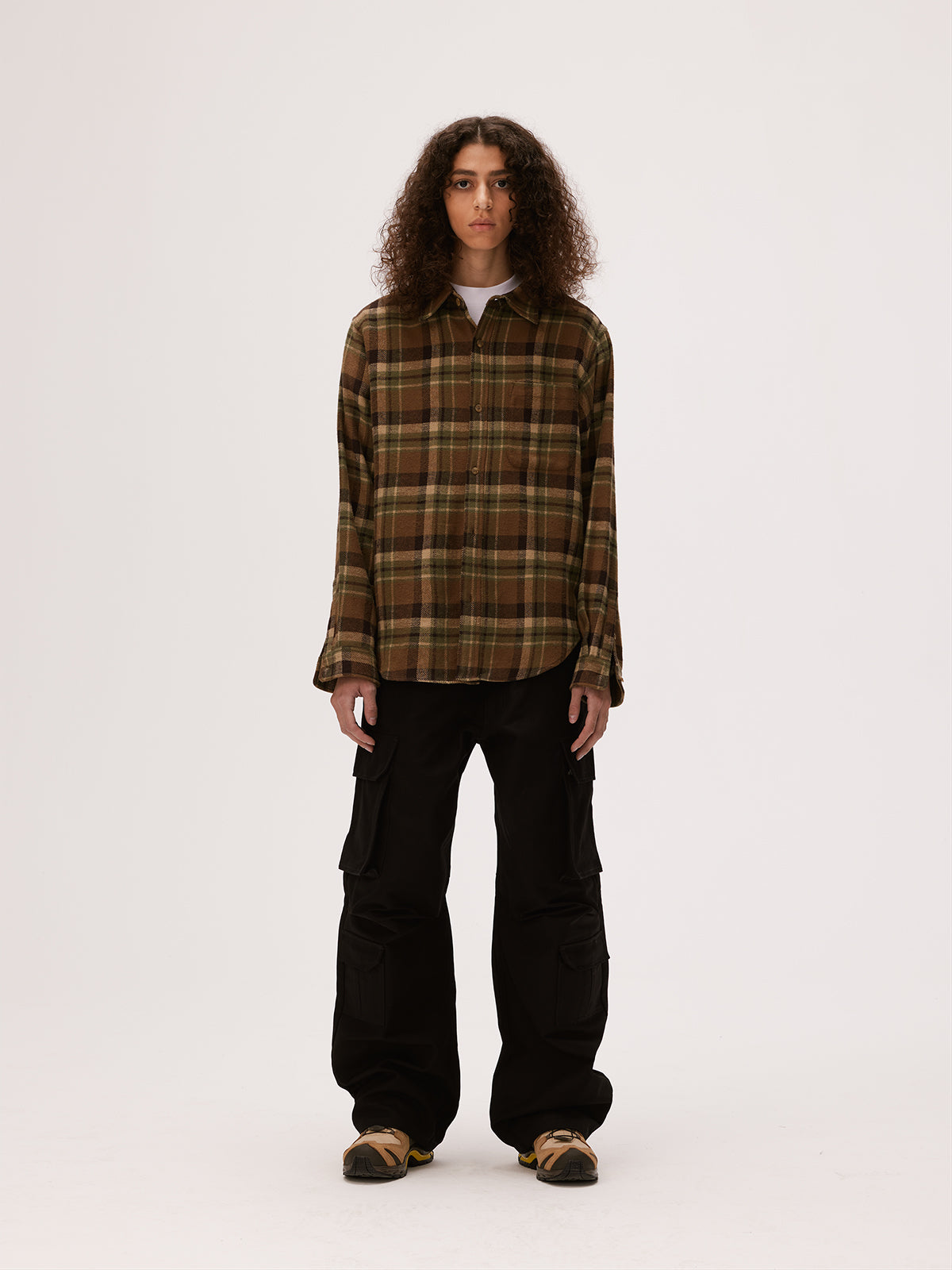 MHARF Classic Flannel Plaid Long Sleeve Shirt