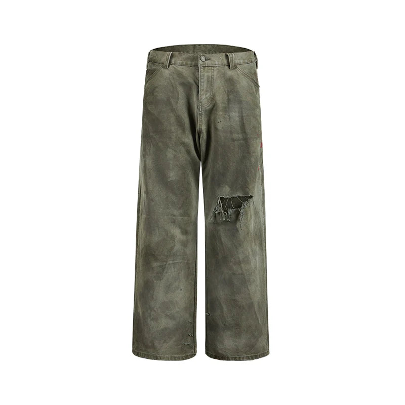 Remedy Kiss Mark Distressed Hole Work Painter Pants