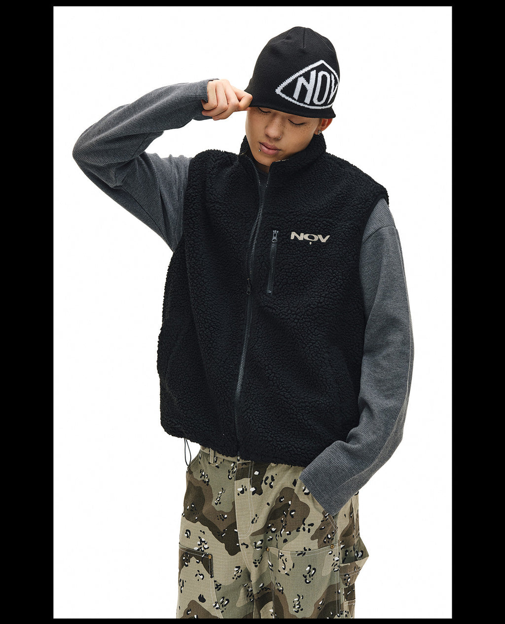 NOVACAM Camouflage Fleece Reversible Vest