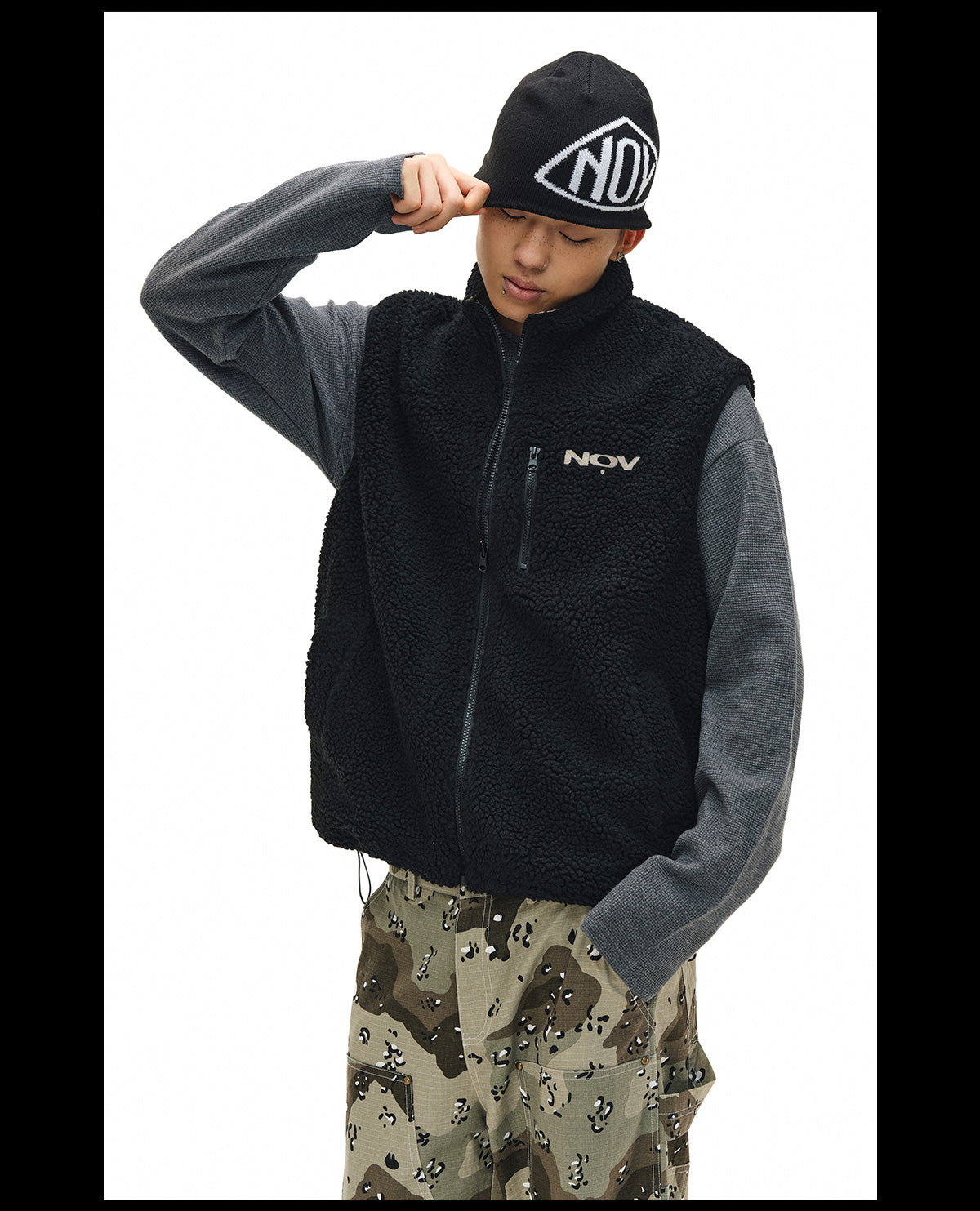 NOVACAM Camouflage Fleece Reversible Vest