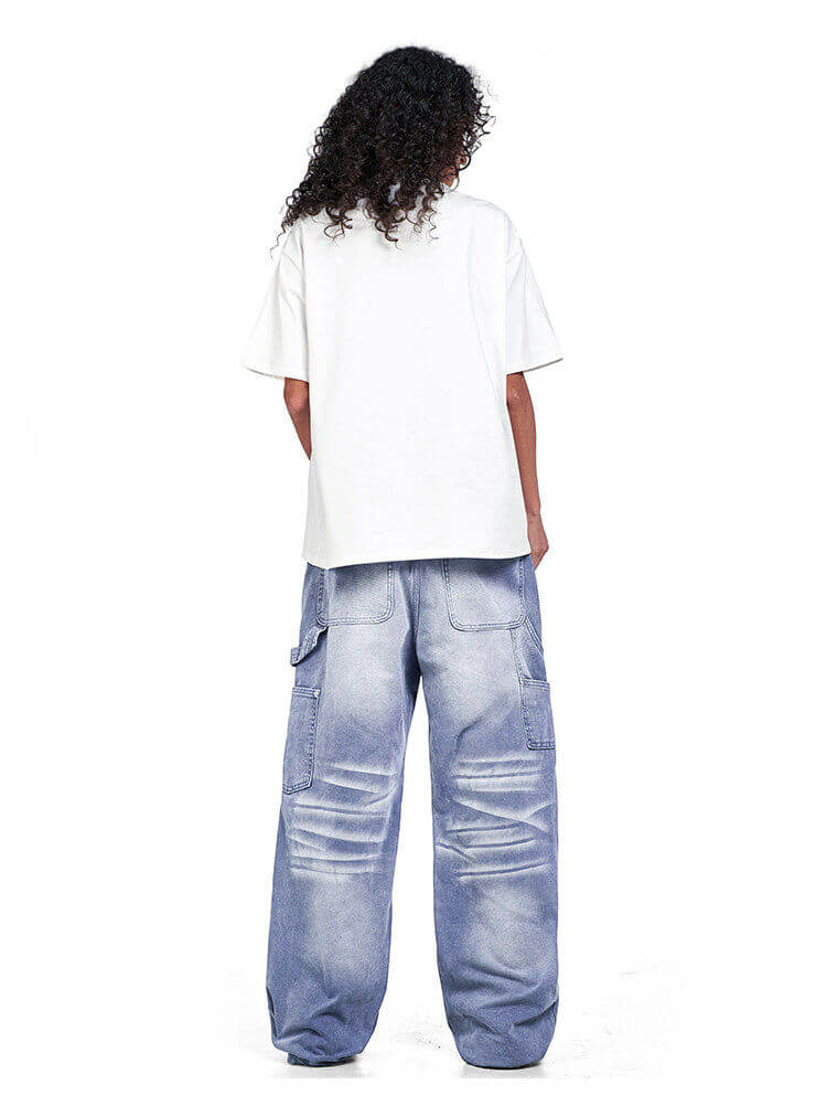 F3F Select Stone Washed Baggy Painter Jeans