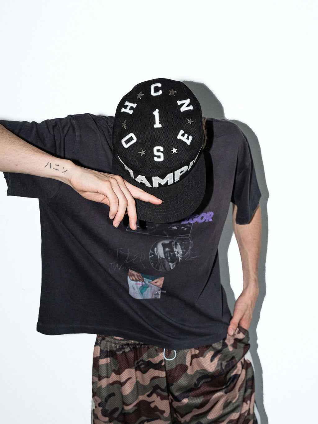 LIBERAFIT Star Studded Patch Embroidered Pillbox Cap