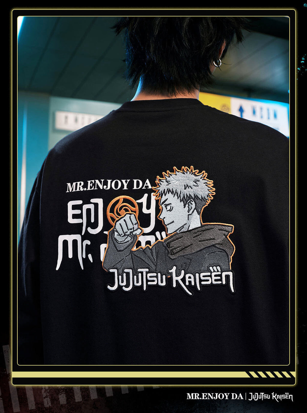 MEDM × Jujutsu Kaisen Character Print Embroidered Long Sleeve Tee