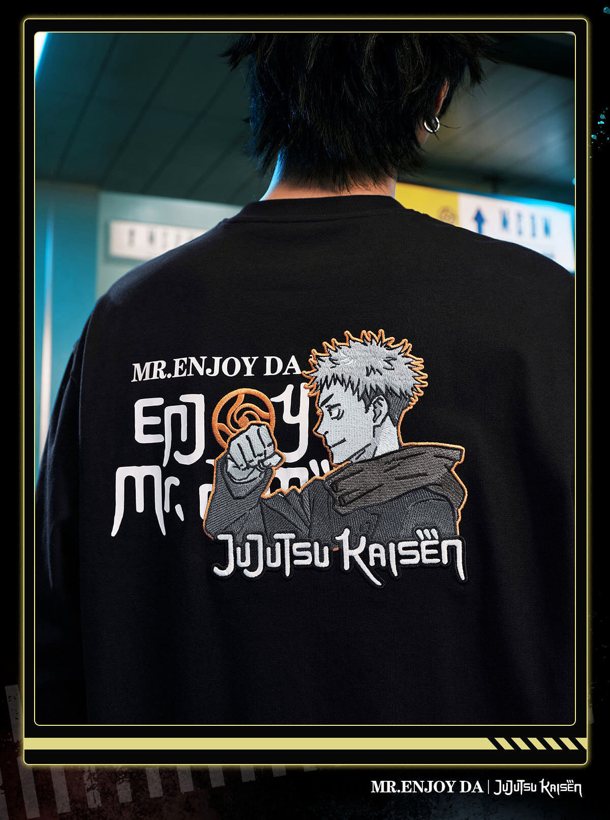 MEDM × Jujutsu Kaisen Character Print Embroidered Long Sleeve Tee