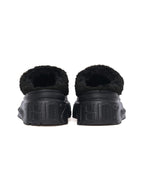 1807 INF-010 Gothic Black Teddy Chunky Platform Clogs