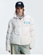 MEDM Rhinestone Studded Logo Down Jacket