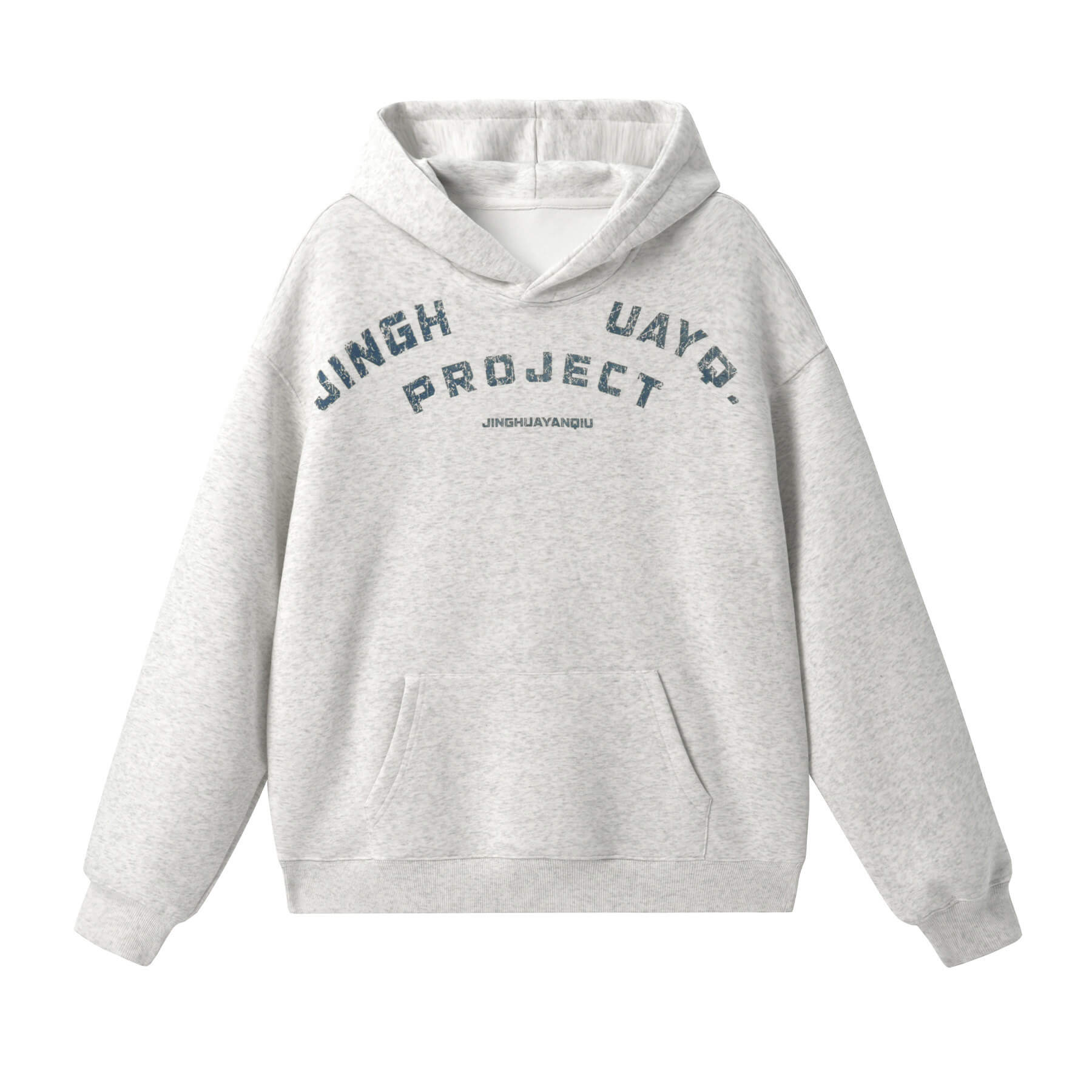 JHYQ Vintage Curved Lettering Print Hoodie