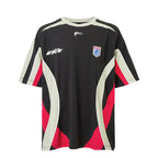 F2CE Deconstruction Stitching Contrast Color Printing Retro Sports Tee