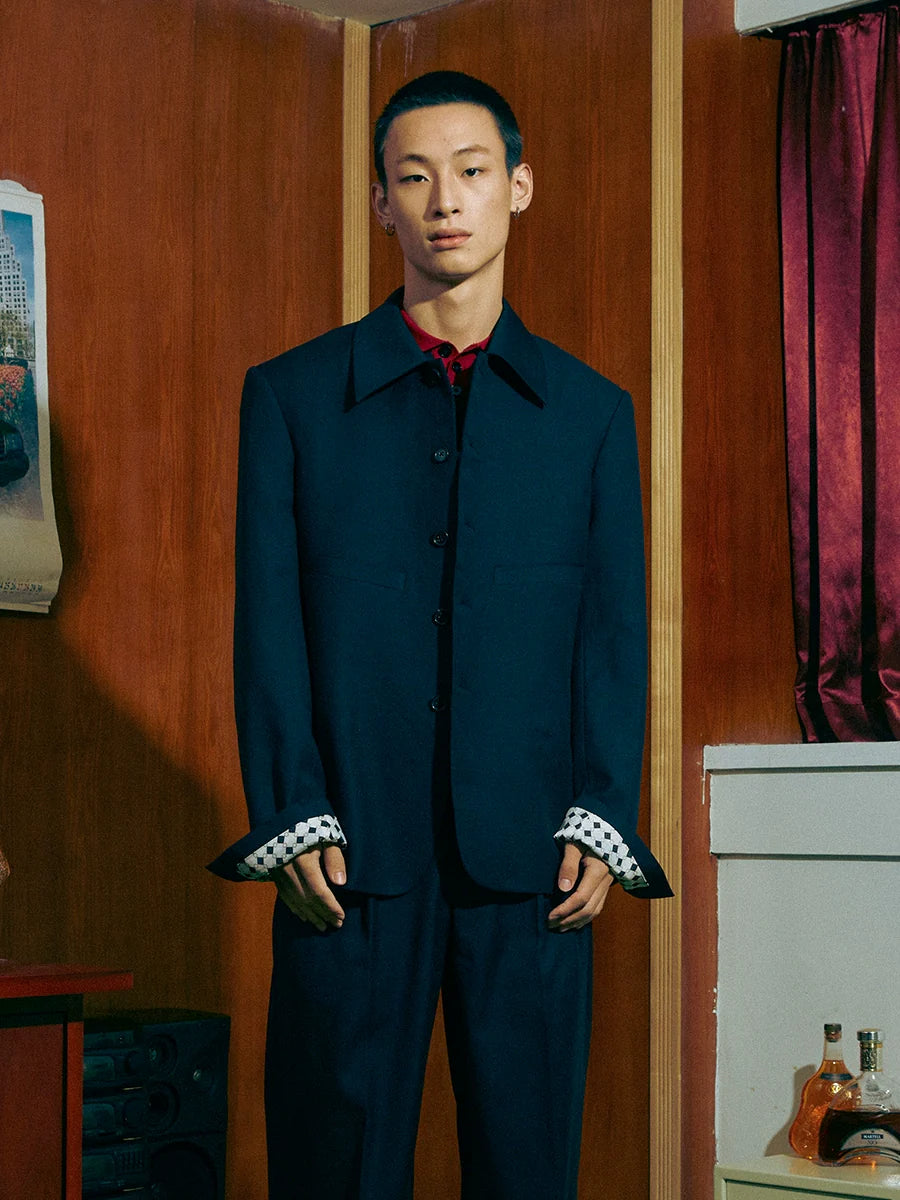 SOD Co. Wool Cubic Cut Suit Jacket