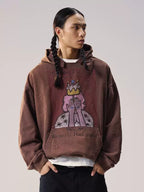 Remedy Washed Distressed Print Hoodie