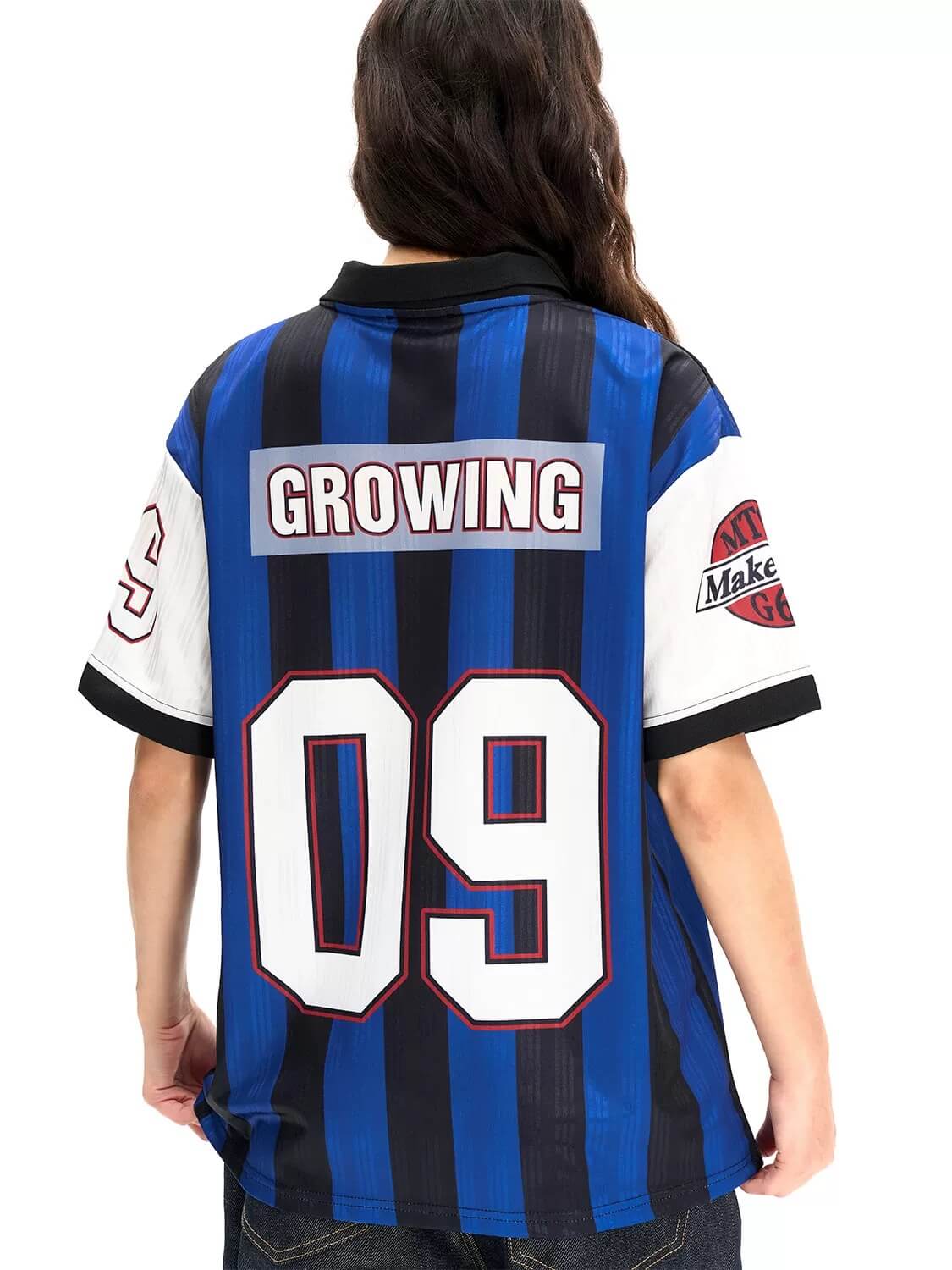 F3F Select Contrast Stripe Short Sleeve Polo Soccer Jersey
