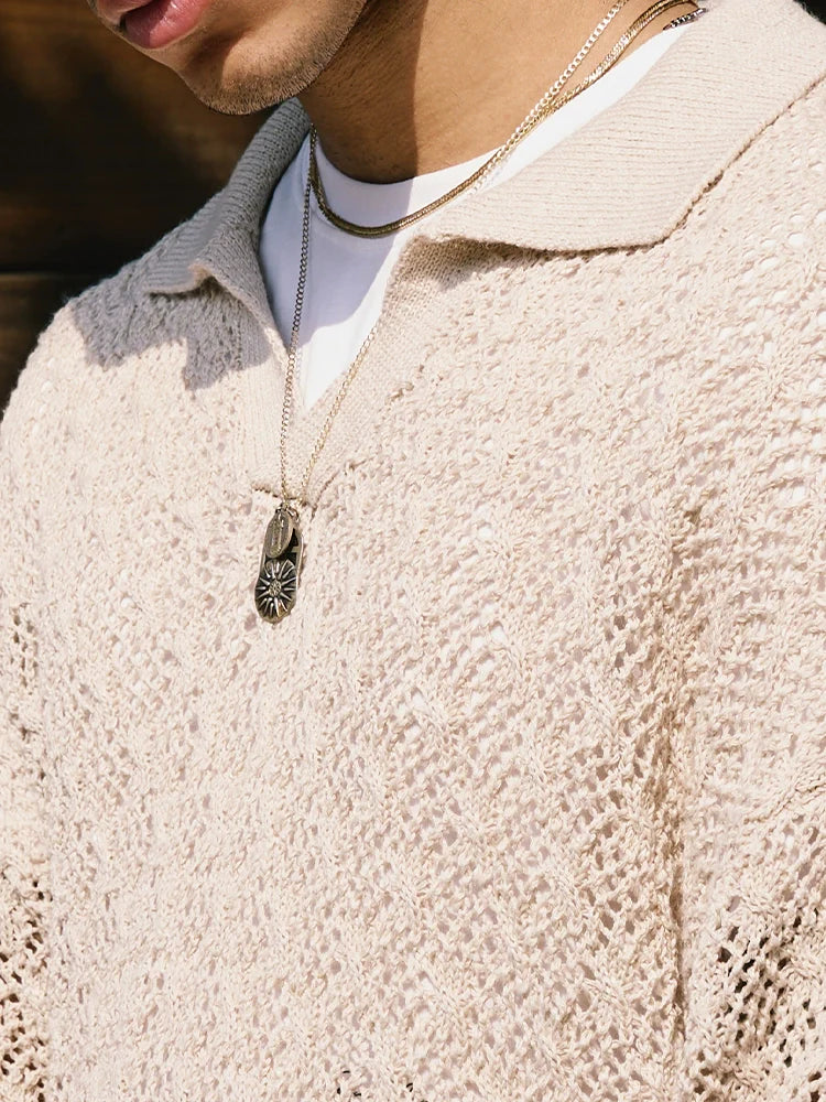 Remedy Mesh Polo Knit Sweater