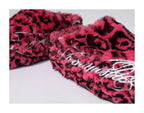 KARMANISTIC Rose White Leopard Fur Embroidered Slipper Clogs