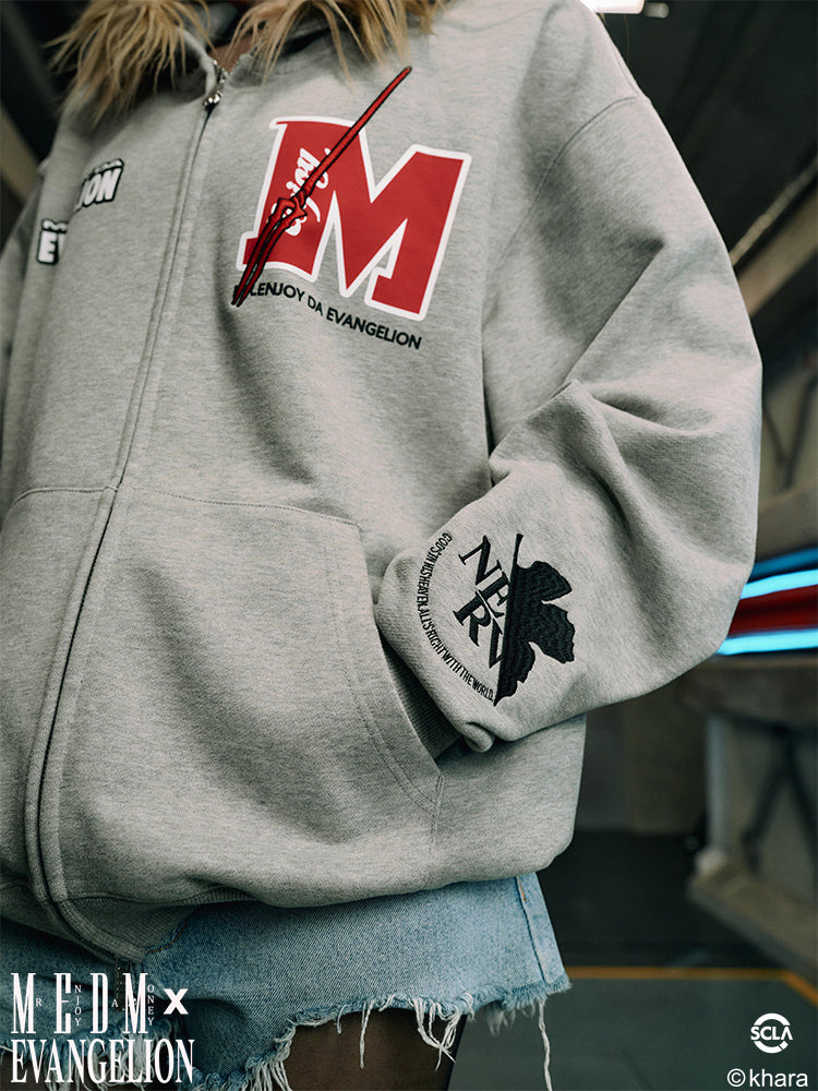 MEDM x EVA Lilith Removable Fur Zip-Up Hoodie
