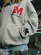MEDM x EVA Lilith Removable Fur Zip-Up Hoodie