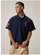 Remedy Cocktail Glass Girl Embroidery Polo Shirt