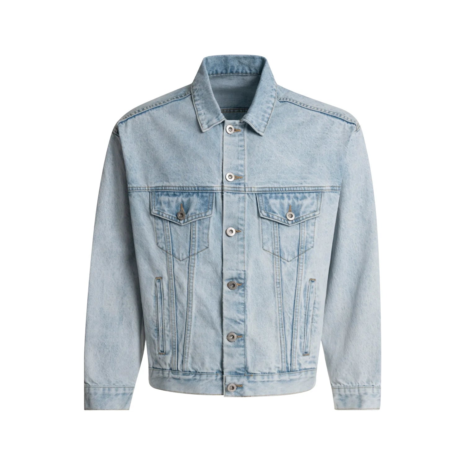 F3F Select Heavily Washed Light Blue Denim Jacket