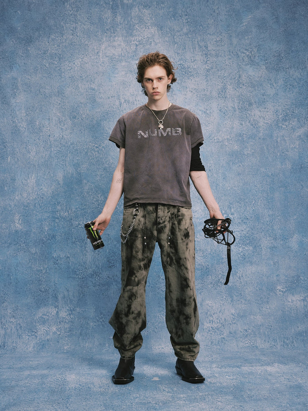 SOD Co. NUMB Print Distressed Washed Tee