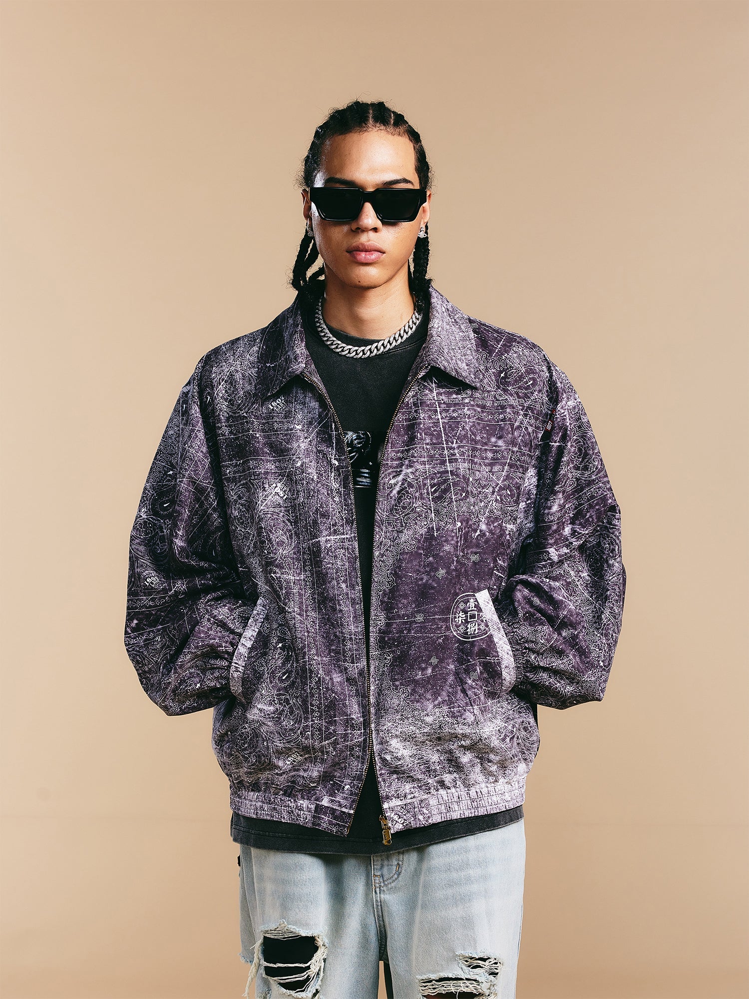 1807 × LABT Original Paisley Full Print Track Jacket