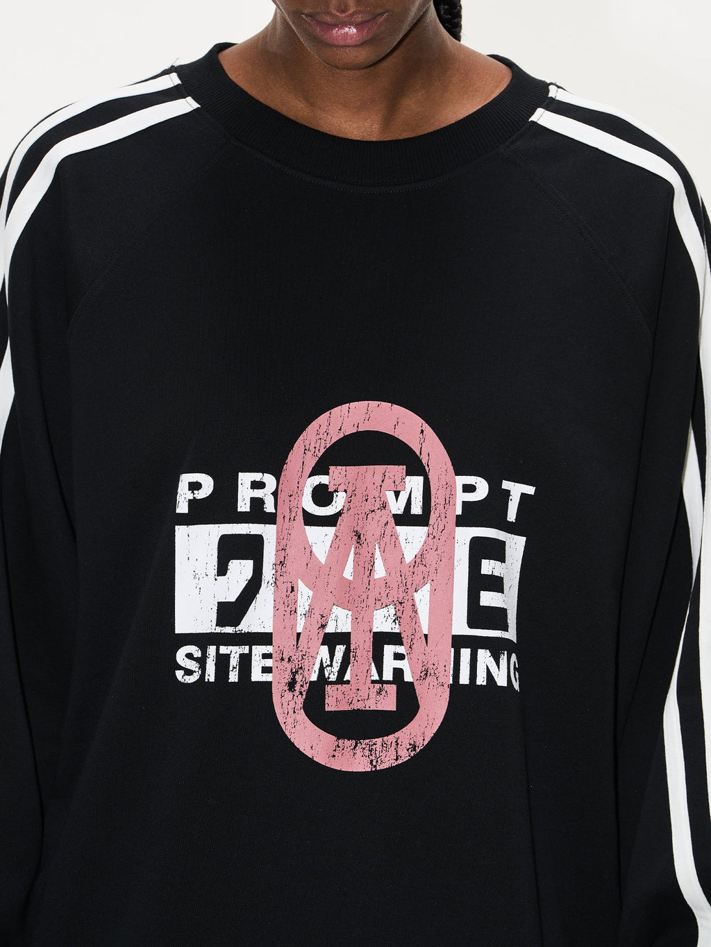 BLIND NO PLAN Sports Contrast Stitching Print Sweatshirt