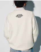 MEDM Floral Embroidered Mohair Knit Sweater