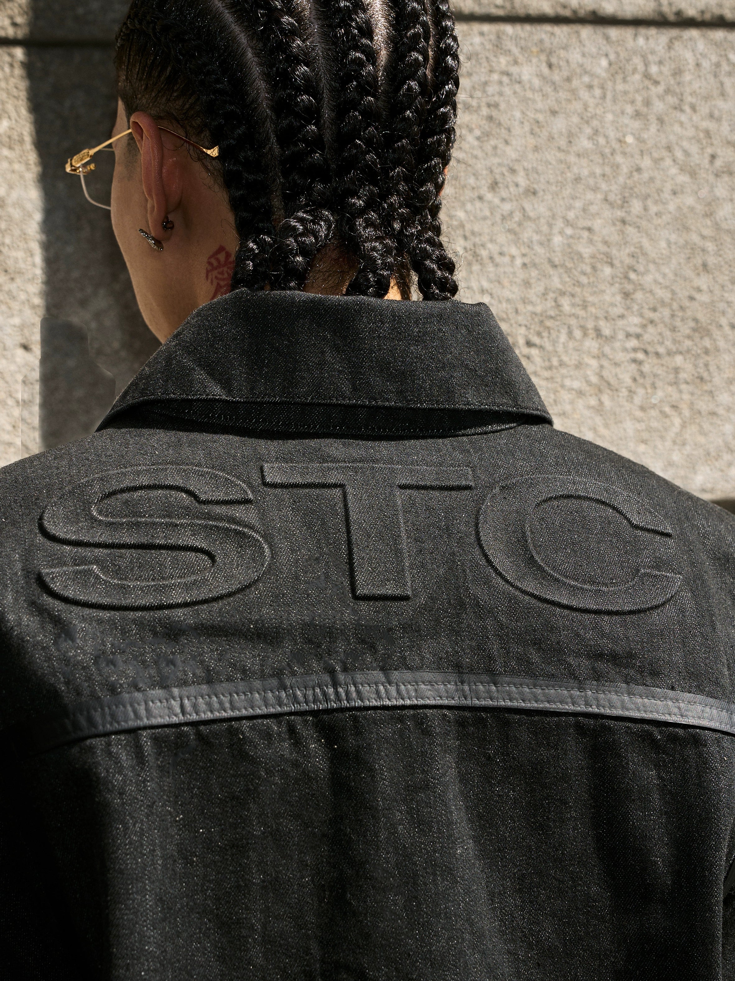 STEEPC Embossed Logo Denim Jacket
