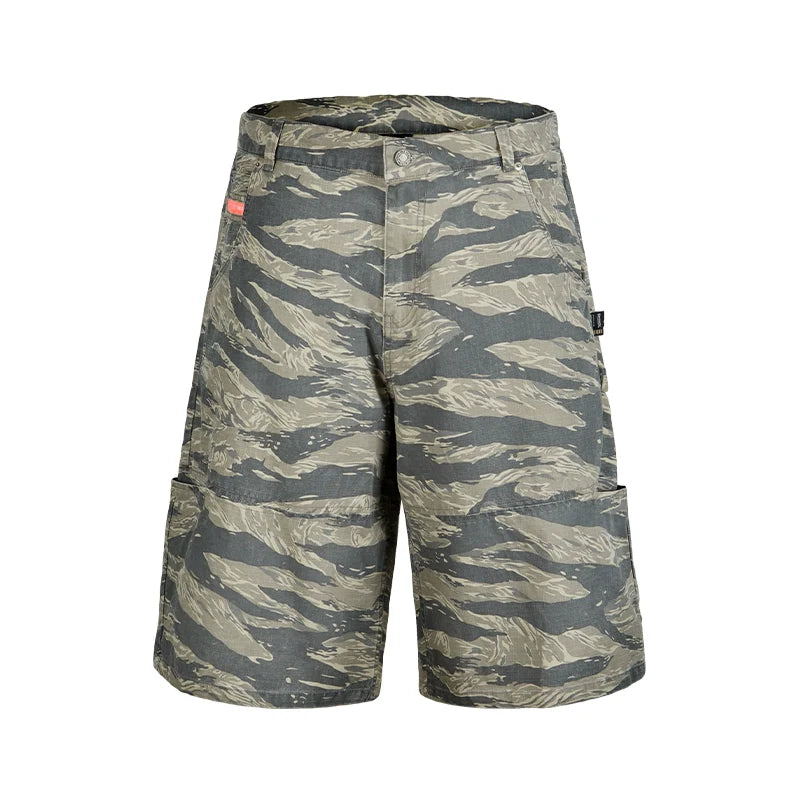 Remedy Leopard and Camouflage Work Painter Baggy Shorts